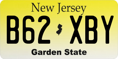 NJ license plate B62XBY