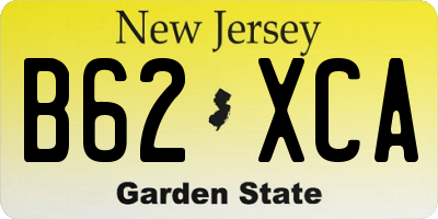 NJ license plate B62XCA