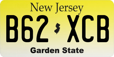 NJ license plate B62XCB