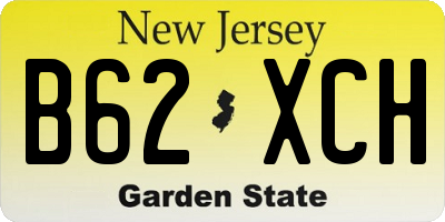 NJ license plate B62XCH