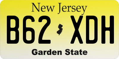 NJ license plate B62XDH