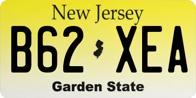 NJ license plate B62XEA