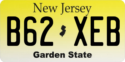 NJ license plate B62XEB