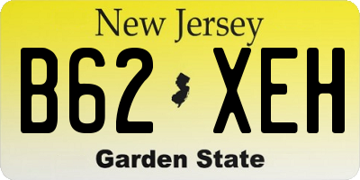 NJ license plate B62XEH