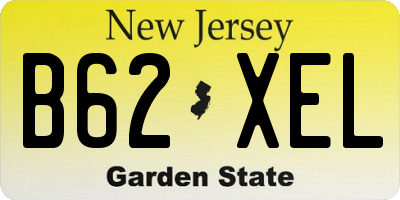 NJ license plate B62XEL
