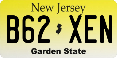 NJ license plate B62XEN