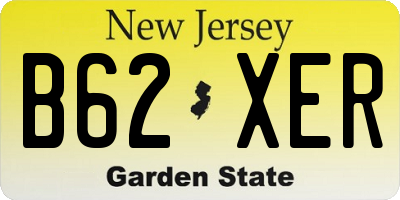 NJ license plate B62XER