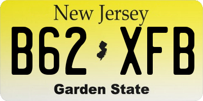 NJ license plate B62XFB