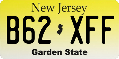 NJ license plate B62XFF