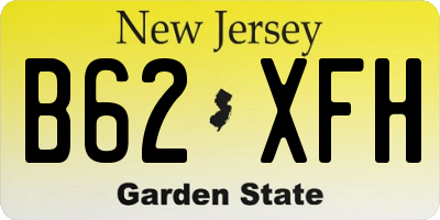 NJ license plate B62XFH