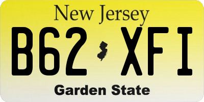NJ license plate B62XFI