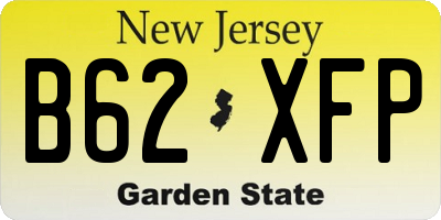 NJ license plate B62XFP