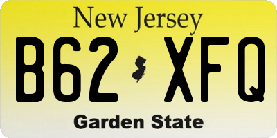 NJ license plate B62XFQ