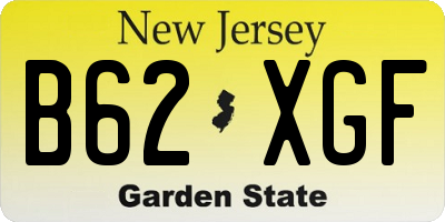 NJ license plate B62XGF