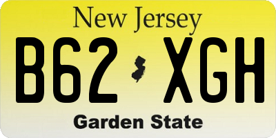NJ license plate B62XGH