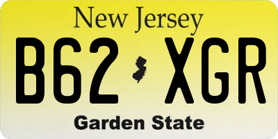 NJ license plate B62XGR