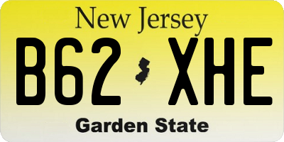 NJ license plate B62XHE