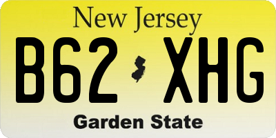 NJ license plate B62XHG
