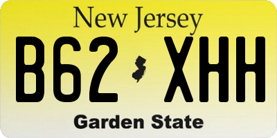 NJ license plate B62XHH