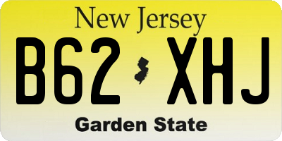 NJ license plate B62XHJ