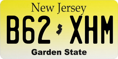 NJ license plate B62XHM