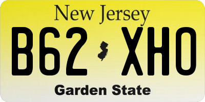 NJ license plate B62XHO