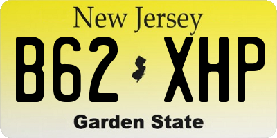 NJ license plate B62XHP