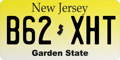 NJ license plate B62XHT