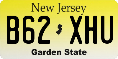 NJ license plate B62XHU