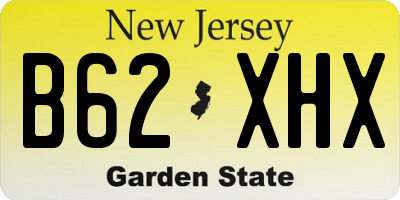 NJ license plate B62XHX
