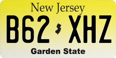 NJ license plate B62XHZ