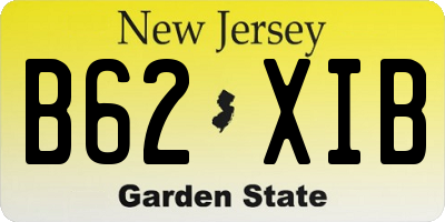 NJ license plate B62XIB