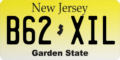 NJ license plate B62XIL