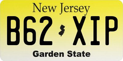 NJ license plate B62XIP