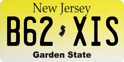 NJ license plate B62XIS