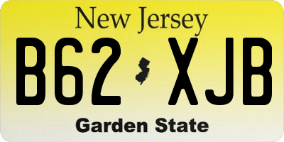 NJ license plate B62XJB