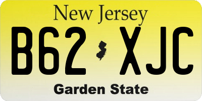 NJ license plate B62XJC