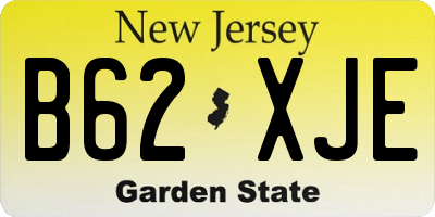 NJ license plate B62XJE