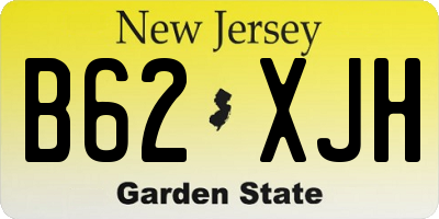 NJ license plate B62XJH