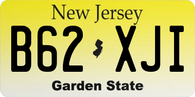 NJ license plate B62XJI