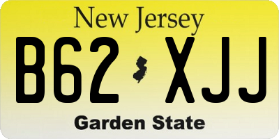 NJ license plate B62XJJ