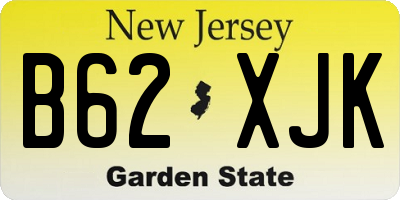 NJ license plate B62XJK