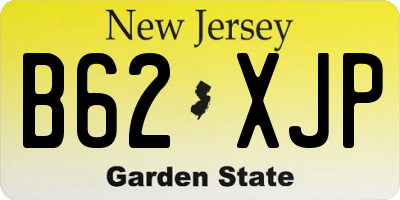 NJ license plate B62XJP