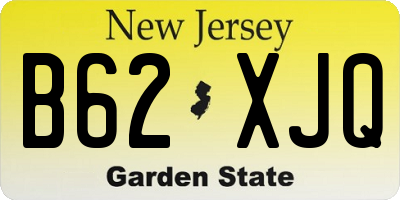 NJ license plate B62XJQ