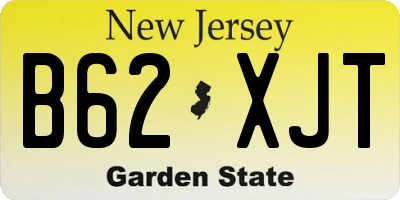 NJ license plate B62XJT