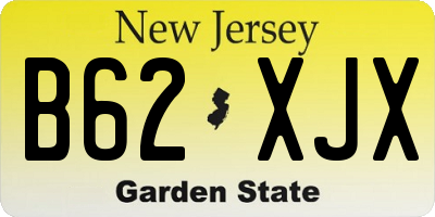 NJ license plate B62XJX