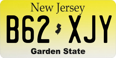 NJ license plate B62XJY