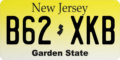 NJ license plate B62XKB