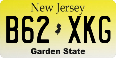 NJ license plate B62XKG