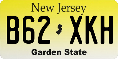 NJ license plate B62XKH